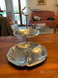 Alzatina in acciaio  due piani