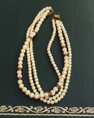 Collana di perle bigiotteria vintage anni 70