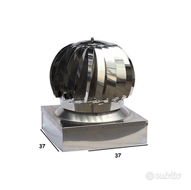 Fumaiolo comignolo girevole Inox 37 x 37 Nuovo