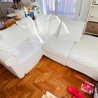 Divano angolare bianco Ikea Gronlid