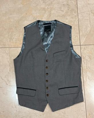 Gilet Ted Baker London – Grigio Micro-Pattern