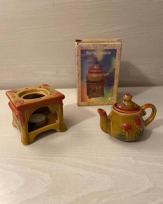 Portacandele in ceramica