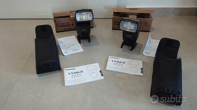 2 Flash Yongnuo YN560-II  ottimi custodie scatole