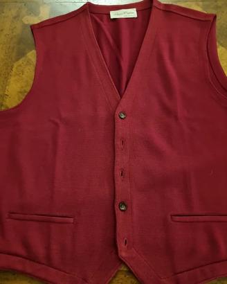 GILET ROSSO chiaro JEAN PIERRE TG. VI PURA LANA