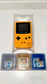 GameBoy Color Yellow + giochi pokemon