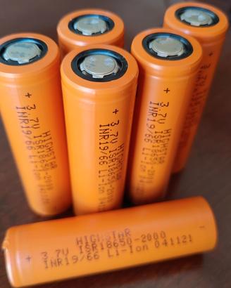Batterie 18650 agli ioni di Litio 2000mA