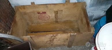 cassapanca antica legno vintage 77x38x40cm