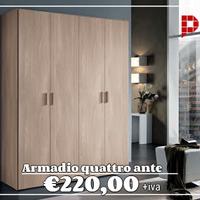 Armadio 4 ante - 2 COLORI A SCELTA