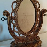 Specchio da mobile in legno basculante anni 60/70