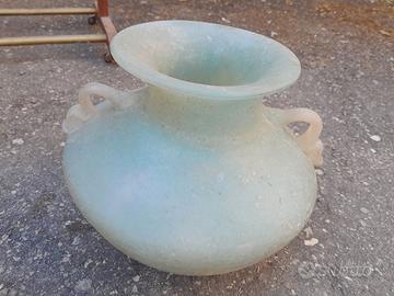 VASO MURANO VETRO SCAVO CENEDESE CON ANSE