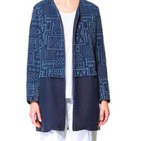 ZARA etnico jacquard geometrico giacca cotone/lino