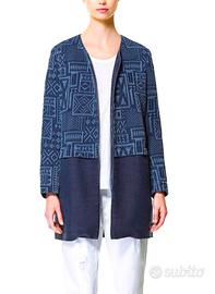 ZARA etnico jacquard geometrico giacca cotone/lino