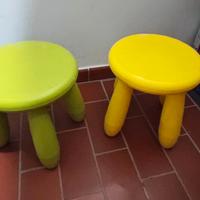 coppia di sgabelli per bambini 