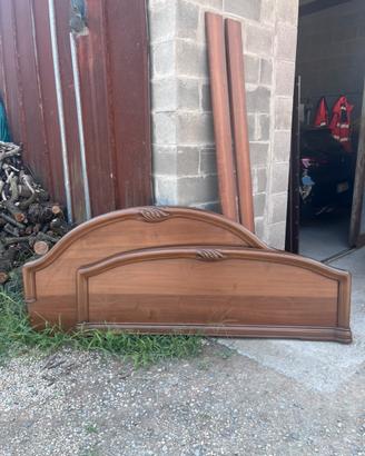 Struttura letto matrimoniale in legno