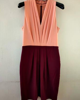 Abito bicolore a tubino 