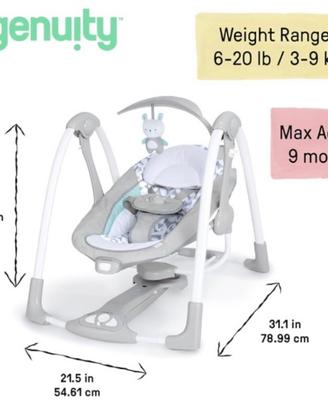 Sdraietta INGENUITY altalena 2in1 swing