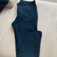 Pantaloni eleganti Zara Blu scuro Taglia 44