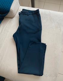 Pantaloni eleganti Zara Blu scuro Taglia 44