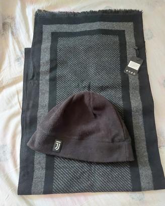 Sciarpa Nero Antracite Unisex Berretto Juve