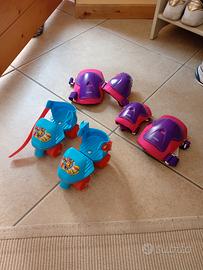 pattini a rotelle per bambina/bambino allungabile 
