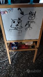 Lavagna sia a gesso che pennarello