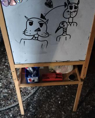 Lavagna sia a gesso che pennarello