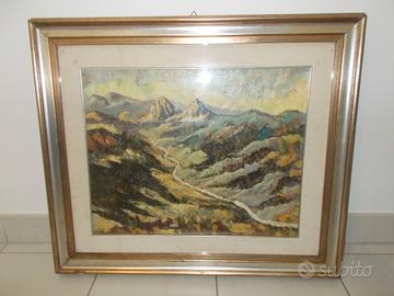 Quadro con paesaggio montano a firma Manfredi