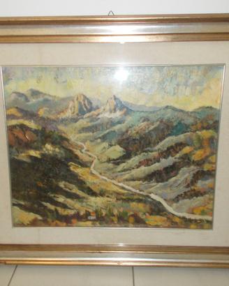 Quadro con paesaggio montano a firma Manfredi