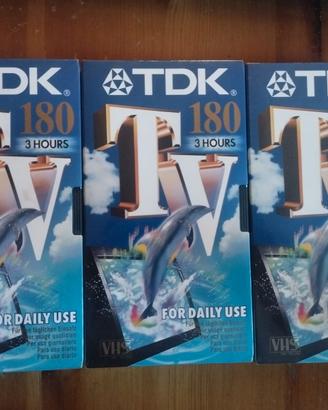 Videocassette VHS TDK 180 – NUOVE SIGILLATE – 3 h