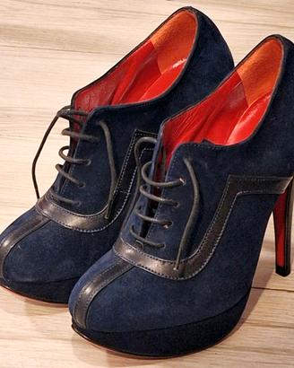 Scarpe Entourage  tacco 12 blu con scatola