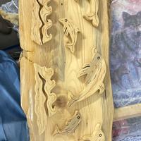 Quadro in legno artigianale delfini
