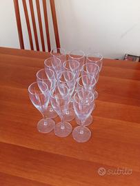 set 12 flute in vetro trasparente 