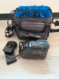 Videocamera Vintage Philips VHS-C con Borsa