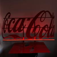 insegna LED Coca-Cola con piantana in metallo 