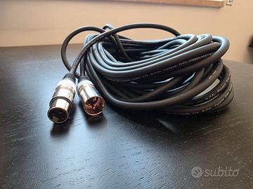 Cavo microfono XLR (Cannon) 10 metri rame OFC