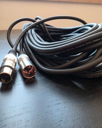 Cavo microfono XLR (Cannon) 10 metri rame OFC