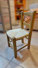 sedia in paglia per bambino /a
