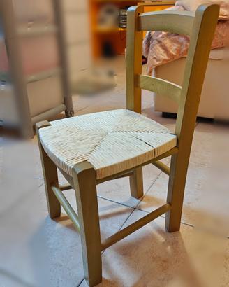 sedia in paglia per bambino /a