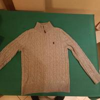 Maglione in lana a trecce con cerniera Ralph Laure