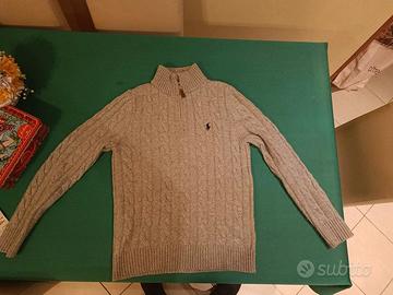 Maglione in lana a trecce con cerniera Ralph Laure