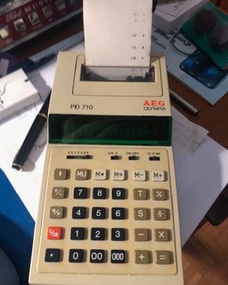Calcolatrice stampante vintage anni 70 AEG OLYMPIA