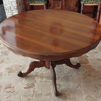 Tavolo rotondo allungabile (4-6 persone) in legno