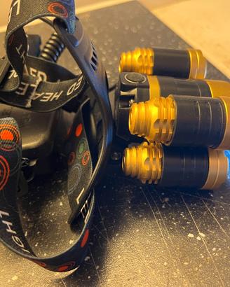 Lampada frontale a led diverse modalità