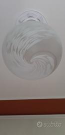 lampadario rotondo in vetro