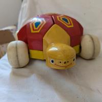 Tartaruga giocattolo per bambini anni 70