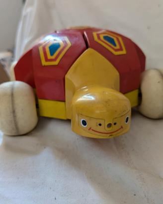Tartaruga giocattolo per bambini anni 70