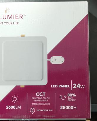 Plafoniera da incasso led 24W nuove