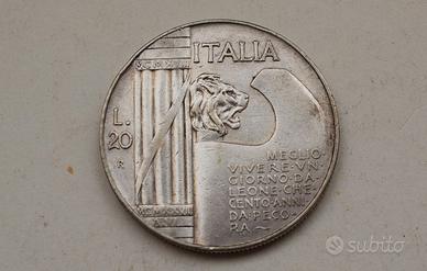 20 LIRE ELMETTO 1928 VITTORIO EMANUELE III