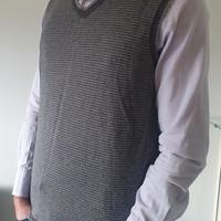 Gilet grigio uomo lana