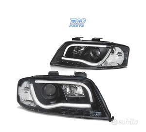FARI LED PER AUDI A6 01-04 LUCE DIURNA NERA